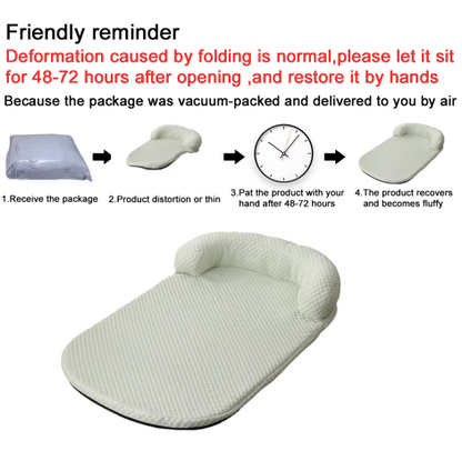 Paw & Pause Ice Silk Cooling Dog Bed with Pillow